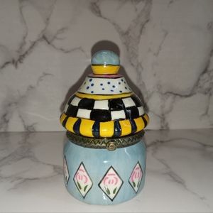 Abstract multi-colored trinket box